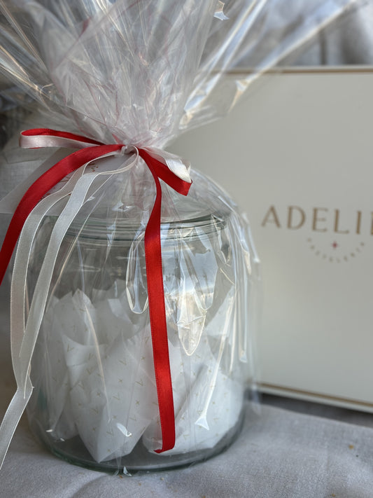 FRASCO CON BOLITAS MANJAR/NUEZ